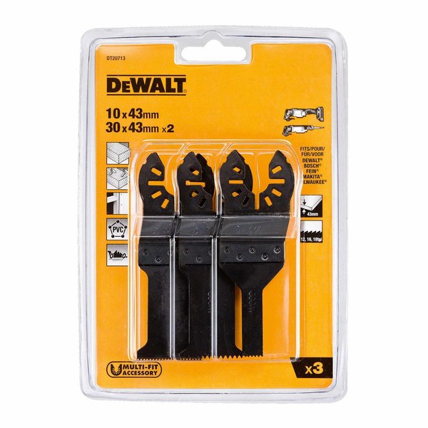 DeWalt DT20713QZ 43mm Multi-Tool Accessory Set 3pc