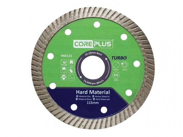 CorePlus HM115 Hard Material Turbo Diamond Blade 115mm